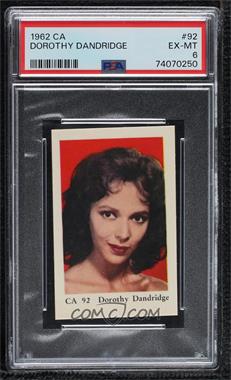 1962 Dutch Gum Star CA Set - [Base] #CA 92 - Dorothy Dandridge [PSA 6 EX‑MT]