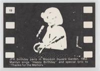 JFK birthday party in Madison Square Garden, 1962. Marilyn sings 