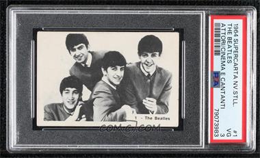 1964 Edizione Supercarta Nuove Stelle Attori Del Cinema e Cantanti - [Base] #1 - The Beatles [PSA 3 VG]