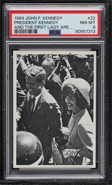 1964 Topps The Story of John F. Kennedy - [Base] #22 - John F. Kennedy, Jackie Kennedy [PSA 8 NM‑MT]