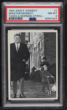 1964 Topps The Story of John F. Kennedy - [Base] #3 - John F. Kennedy, Caroline Kennedy [PSA 8 NM‑MT]