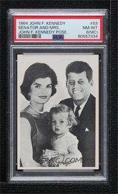 1964 Topps The Story of John F. Kennedy - [Base] #53 - Jackie Kennedy, John F. Kennedy, Caroline Kennedy [PSA 8 NM‑MT (MC)]