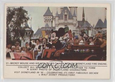 1965 Donruss Disneyland - [Base] - Puzzle Back #27 - Mickey Mouse and His Dog Pluto…