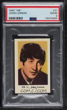 1965 Dutch Gum HB Set - [Base] #HB 31 - John Lennon [PSA 2 GOOD]