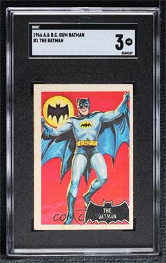 1966 A&BC Batman Black Bat - [Base] - Fan Club Back #1 - Batman [SGC 3 VG]