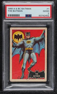 1966 A&BC Batman Black Bat - [Base] #1 - Batman [PSA 2 GOOD]