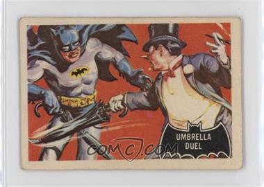 1966 A&BC Batman Black Bat - [Base] #23 - Umbrella Duel [Poor to Fair]