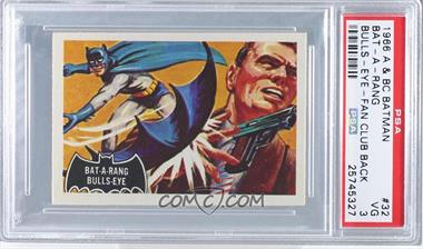 1966 A&BC Batman Black Bat - [Base] #32 - Bat-A-Rang Bulls-Eye [PSA 3 VG]
