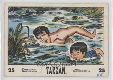 1966 Anglo Confectionary Tarzan Cards - Food Issue [Base] #25 - Tarzan [Poor to Fair]