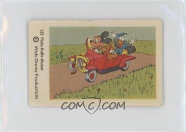 1966 Dutch Gum Disney Numbered Copyright at Bottom - [Base] #155.1 - Pluto-Kalle-Musse (Pluto, Donald Duck, Mickey Mouse) [Poor to Fair]