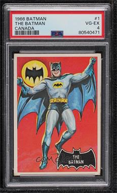 1966 O-Pee-Chee Batman Black Bat - [Base] #1 - The Batman [PSA 4 VG‑EX]