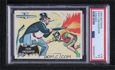 1966 O-Pee-Chee Batman Black Bat - [Base] #19 - Fiery Encounter [PSA 5 EX]