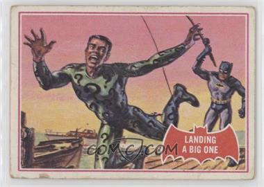 1966 Topps Batman A Series (Red Bat Logo) - [Base] #11A - Landing a Big One [Good to VG‑EX]