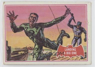 1966 Topps Batman A Series (Red Bat Logo) - [Base] #11A - Landing a Big One [Good to VG‑EX]