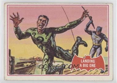 1966 Topps Batman A Series (Red Bat Logo) - [Base] #11A - Landing a Big One [Good to VG‑EX]