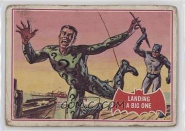 1966 Topps Batman A Series (Red Bat Logo) - [Base] #11A - Landing a Big One [Good to VG‑EX]