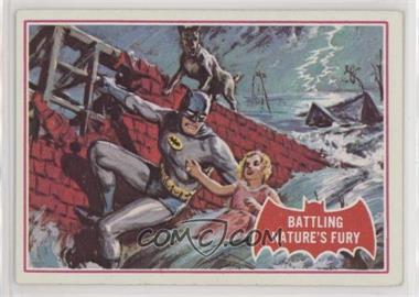 1966 Topps Batman A Series (Red Bat Logo) - [Base] #23A - Battling Nature's Fury