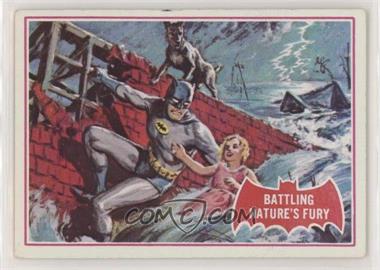 1966 Topps Batman A Series (Red Bat Logo) - [Base] #23A - Battling Nature's Fury