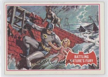 1966 Topps Batman A Series (Red Bat Logo) - [Base] #23A - Battling Nature's Fury