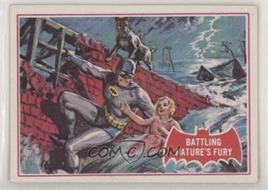 1966 Topps Batman A Series (Red Bat Logo) - [Base] #23A - Battling Nature's Fury