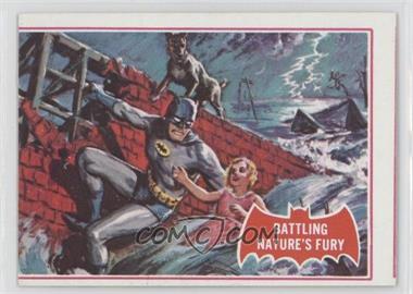 1966 Topps Batman A Series (Red Bat Logo) - [Base] #23A - Battling Nature's Fury