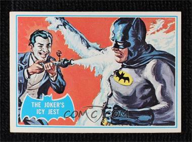 1966 Topps Batman B Series (Blue Bat Logo) - [Base] - Blue Bat Back #1B - The Joker's Icy Jest