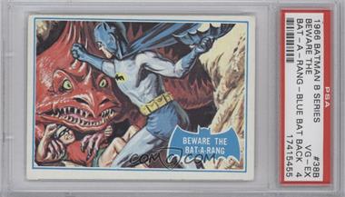 1966 Topps Batman B Series (Blue Bat Logo) - [Base] - Blue Bat Back #38B - Beware the Batarang [PSA 4 VG‑EX]