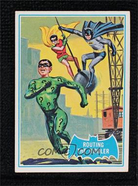 1966 Topps Batman B Series (Blue Bat Logo) - [Base] - Puzzle Back #22B - Routing the Riddler