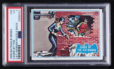 1966 Topps Batman B Series (Blue Bat Logo) - [Base] - Puzzle Back #5B - Caged by the Catwoman [PSA 3 VG]