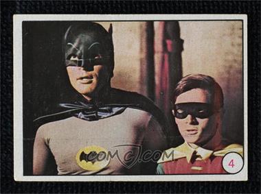 1966 Topps Batman Bat Laffs - [Base] #4.1 - Batman, Robin (No Movie Promo on Back) [Good to VG‑EX]