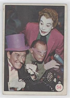 1966 Topps Batman Bat Laffs - [Base] #54.1 - Penguin, Riddler, The Joker (No Movie Promo on Back) [Good to VG‑EX]
