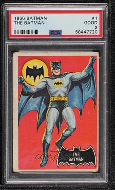 1966 Topps Batman Black Bat - [Base] #1 - The Batman [PSA 2 GOOD]