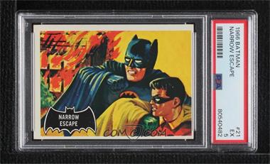 1966 Topps Batman Black Bat - [Base] #21 - Narrow Escape [PSA 5 EX]