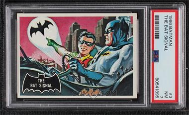 1966 Topps Batman Black Bat - [Base] #3 - The Bat Signal [PSA 7 NM]