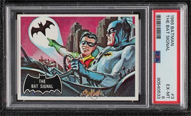 1966 Topps Batman Black Bat - [Base] #3 - The Bat Signal [PSA 6 EX‑MT]