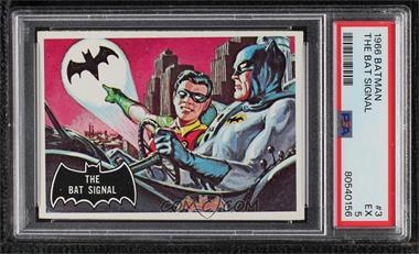 1966 Topps Batman Black Bat - [Base] #3 - The Bat Signal [PSA 5 EX]