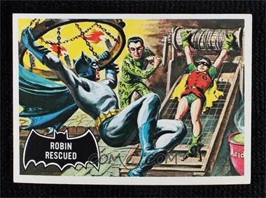 1966 Topps Batman Black Bat - [Base] #38 - Robin Rescued [COMC RCR Excellent]