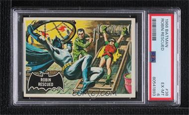 1966 Topps Batman Black Bat - [Base] #38 - Robin Rescued [PSA 6 EX‑MT]