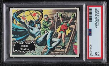 1966 Topps Batman Black Bat - [Base] #38 - Robin Rescued [PSA 7 NM]
