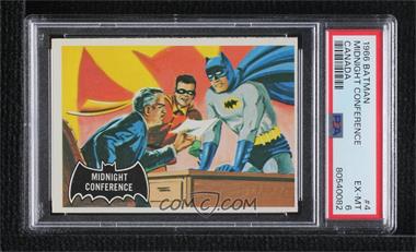 1966 Topps Batman Black Bat - [Base] #4 - Midnight Conference [PSA 6 EX‑MT]