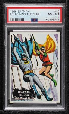 1966 Topps Batman Black Bat - [Base] #40 - Following The Clue [PSA 8 NM‑MT]