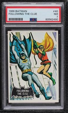 1966 Topps Batman Black Bat - [Base] #40 - Following The Clue [PSA 7 NM]