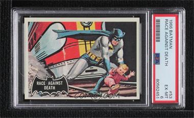 1966 Topps Batman Black Bat - [Base] #53 - Race Against Death [PSA 6 EX‑MT]