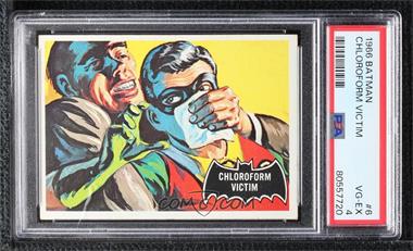 1966 Topps Batman Black Bat - [Base] #6 - Chloroform Victim [PSA 4 VG‑EX]