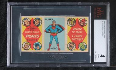 1966 Topps DC Comics Comic Book Foldees - [Base] #3 - Superman (Super Hero) [BVG 4 VG‑EX]