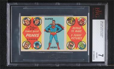 1966 Topps DC Comics Comic Book Foldees - [Base] #3 - Superman (Super Hero) [BVG 7 NEAR MINT]