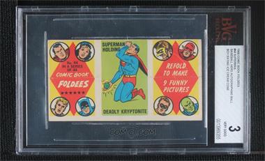 1966 Topps DC Comics Comic Book Foldees - [Base] #44 - Superman Holding Deadly Kryptonite [BVG 3 VERY GOOD]