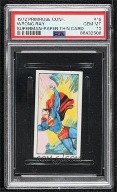 1967 Primrose Superman - [Base] #15 - Wrong Ray [PSA 10 GEM MT]