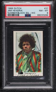 1968 Dutch Gum White Number in Black Box Set - [Base] #27 - Jimi Hendrix [PSA 8 NM‑MT]