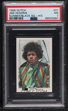 1968 Dutch Gum White Number in Black Box Set - [Base] #66 - Jimi Hendrix [PSA 7 NM]